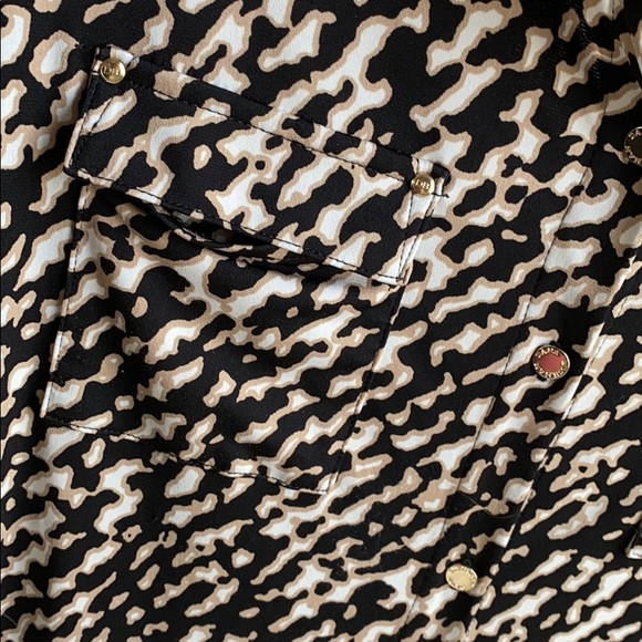 Dana Buchman Sz M leopard print blouse - Picture 2 of 6